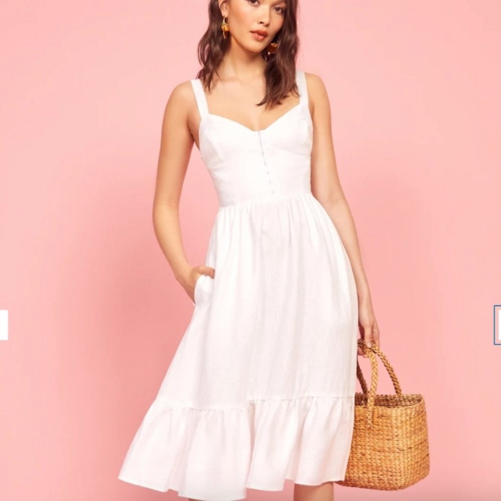 Reformation Dolci Linen Dress